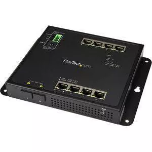 StarTech IES101G2SFPW Industrial 8 Port Gigabit Ethernet Switch w/2 MSA SFP Slots L2 Managed