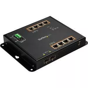 StarTech IES101GP2SFW Industrial 8 Port Gigabit PoE+ w/2 SFP MSA Managed Ethernet Network Switch