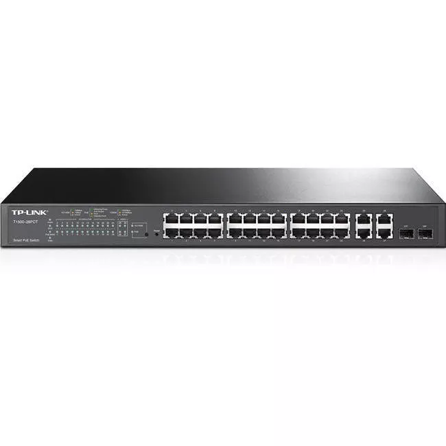 TP-LINK T1500-28PCT 24-PORT 10/100MBPS + 4-PORT GIGABIT POE+ SMART SWITCH