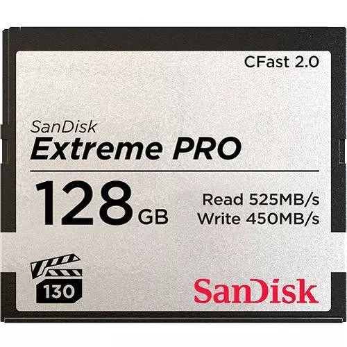 SanDisk SDCFSP-128G-A46D Extreme Pro CFast 2.0, 128 GB, Full HD, 4K Video Recording