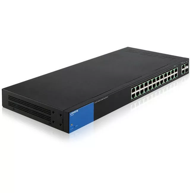 Linksys LGS326P Business 24-Port Gigabit PoE+ (192W) Smart Managed Switch with 2 Gigabit and 2 SFP Ports