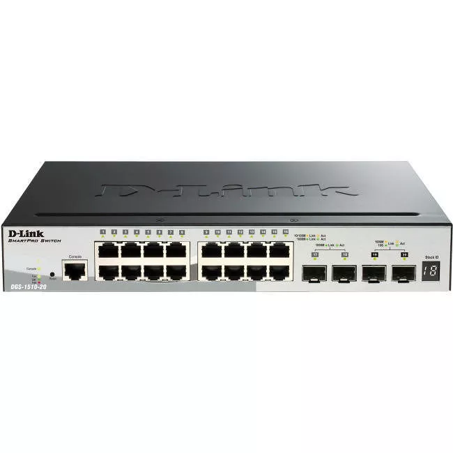 D-Link DGS-1510-20 SmartPro Ethernet Switch - 16 Port - SFP - 10GbE