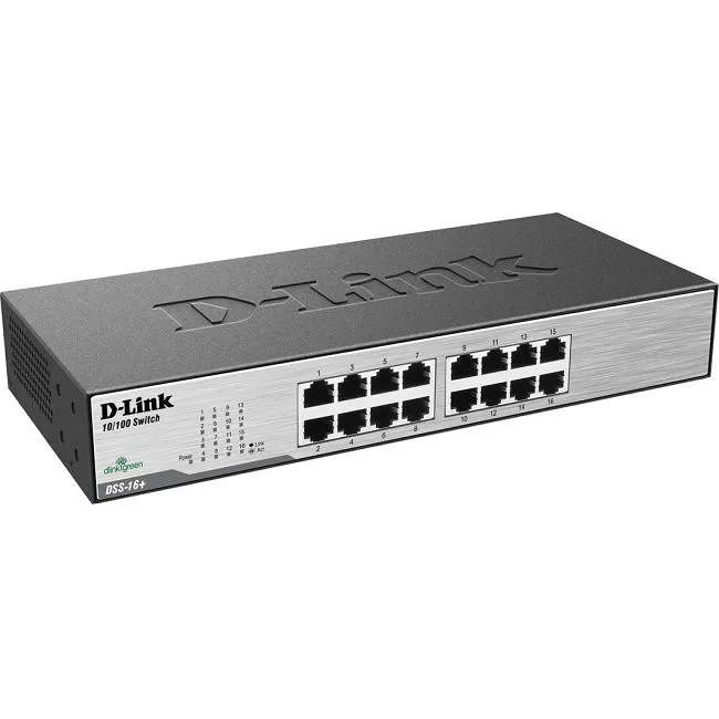 D-Link DSS-16+ 10/100 Unmanaged Metal Desktop 16-Port Switch
