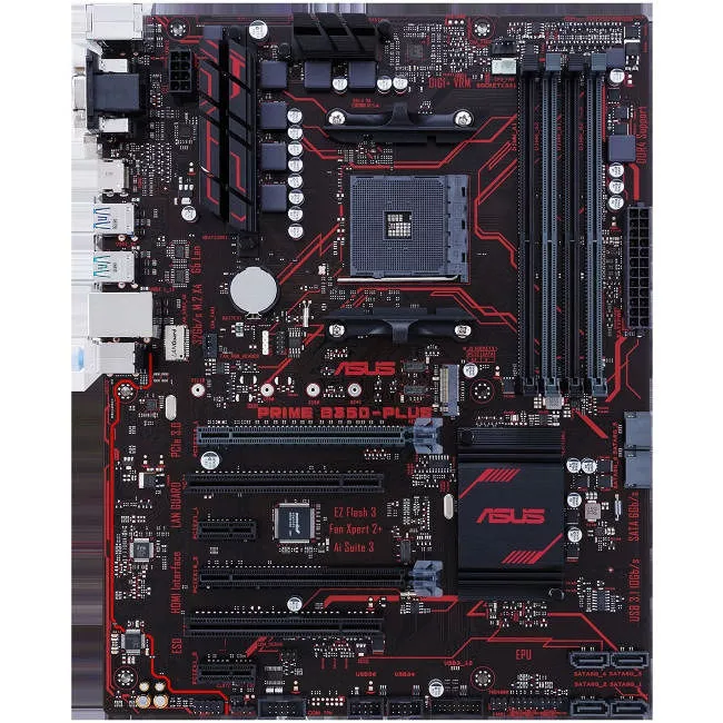 ASUS PRIME B350-PLUS Prime  Desktop Motherboard - AMD B350 Chipset - Socket AM4 - ATX