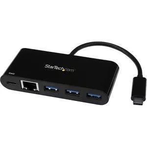 StarTech HB30C3AGEPD 3 Port USB-C Hub with Gigabit Ethernet & 60W PD