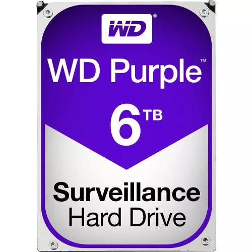 WD WD60PURZ Purple 6 TB 3.5" 5400 RPM SATA 64 MB Cache Surveillance Hard Drive