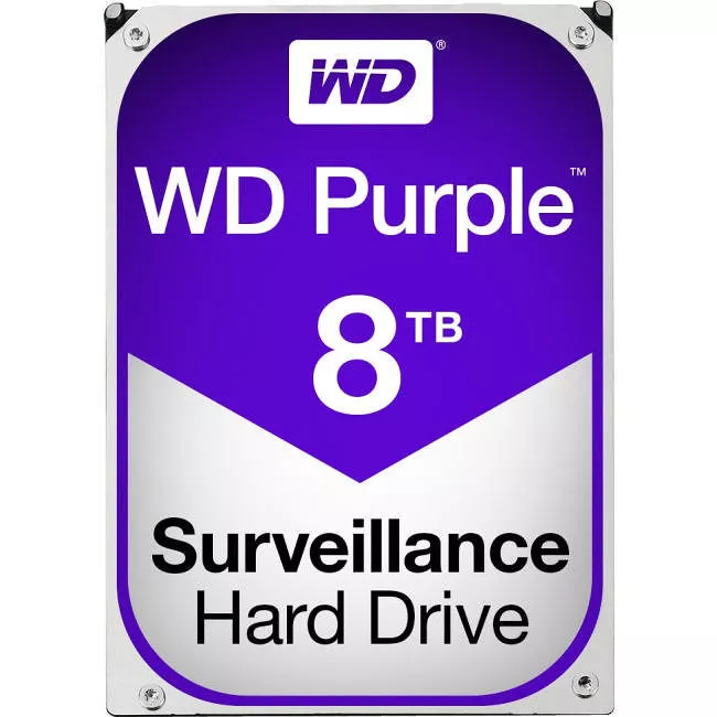WD WD80PURZ Purple Hard Drive - 8 TB - 128 MB - 3.5 - SATA - 5400
