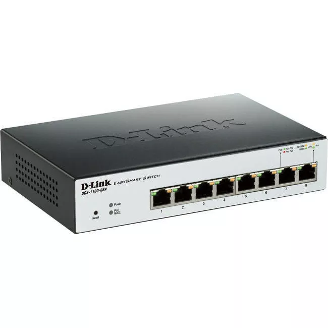 D-Link DGS-1100-05PD Smart Managed 5-Port Poe Gigabit Switch and Extender