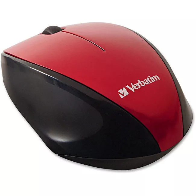 Verbatim 97995 Wireless Notebook Multi-Trac Blue LED Mouse - Red