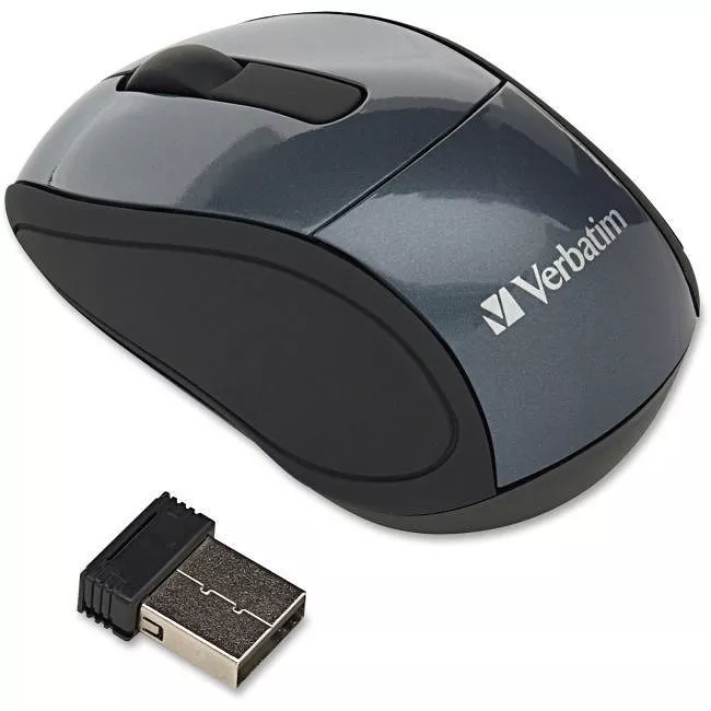 Verbatim 97470 Wireless Mini Travel Optical Mouse - Graphite