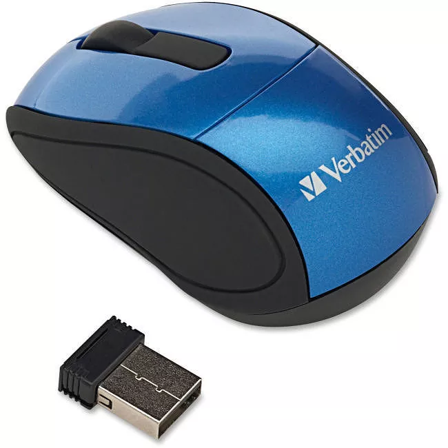 Verbatim 97471 Wireless Mini Travel Optical Mouse - Blue