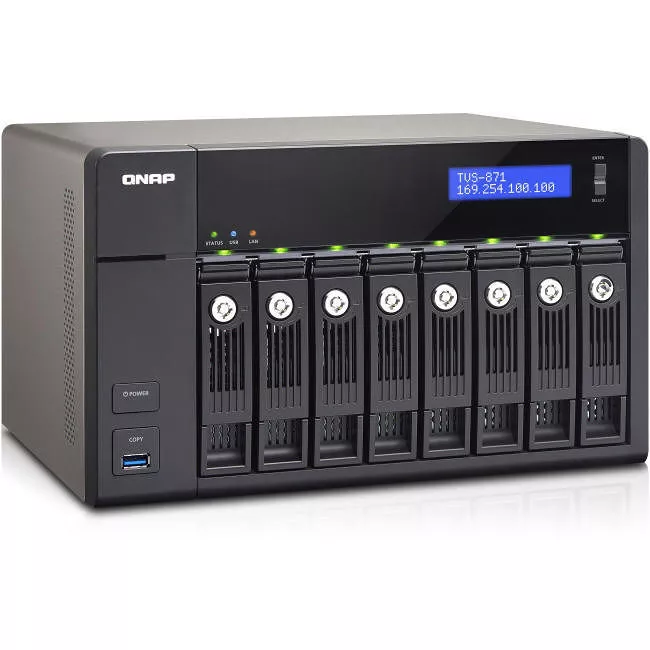 QNAP TVS-871-I5-8G-US High-performance Turbo vNAS with 4K video Playback and Transcoding
