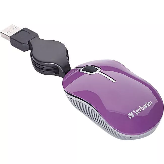 Verbatim 98617 Mini Travel Optical Mouse, Commuter Series - Purple