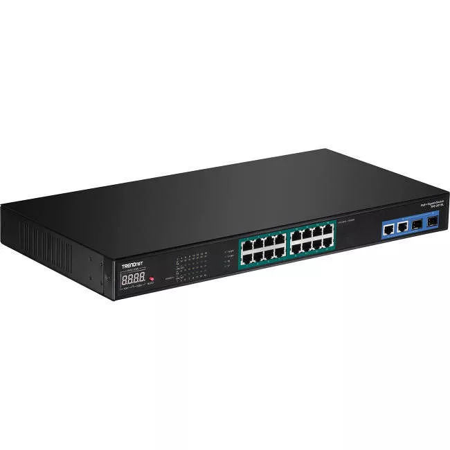 TRENDnet TPE-3018L 18-Port Gigabit NVR PoE+ Switch with LED Display