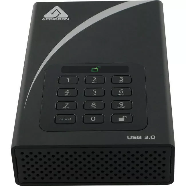 Apricorn ADT-3PL256-4000 Aegis Padlock DT 4 TB External Hard Drive