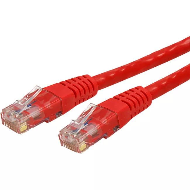 StarTech C6PATCH3RD 3ft CAT6 Ethernet Cable - Red Molded Gigabit