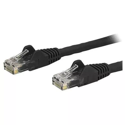 StarTech N6PATCH1BK 1ft CAT6 Ethernet Cable - Black Snagless Gigabit