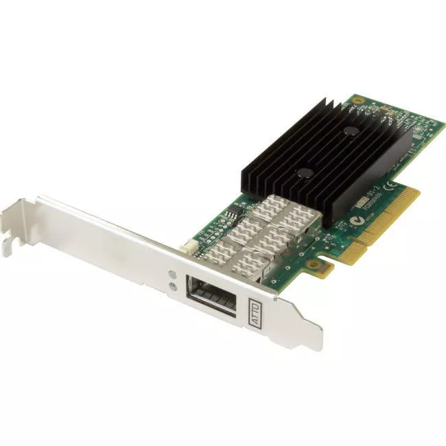ATTO FFRM-NQ41-DA0 Fast Frame Single Channel 40GbE to x8 PCIe 3.0 LP Adapter, Direct Attach Copper