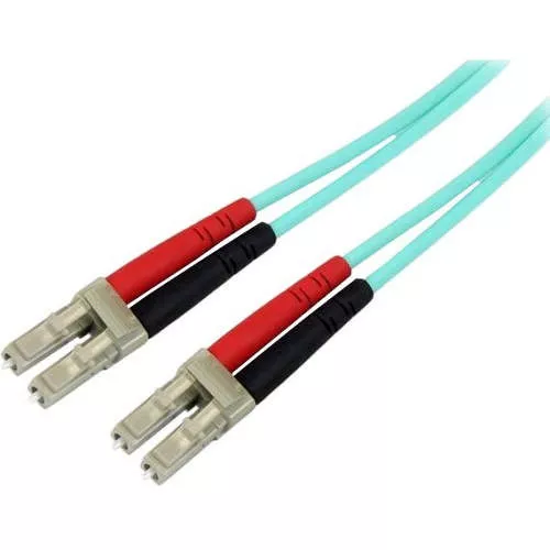 StarTech 450FBLCLC1 OM4 Dup. Multi. Fiber Optic Cable 100 Gb 50/125 LC/LC 3 ft