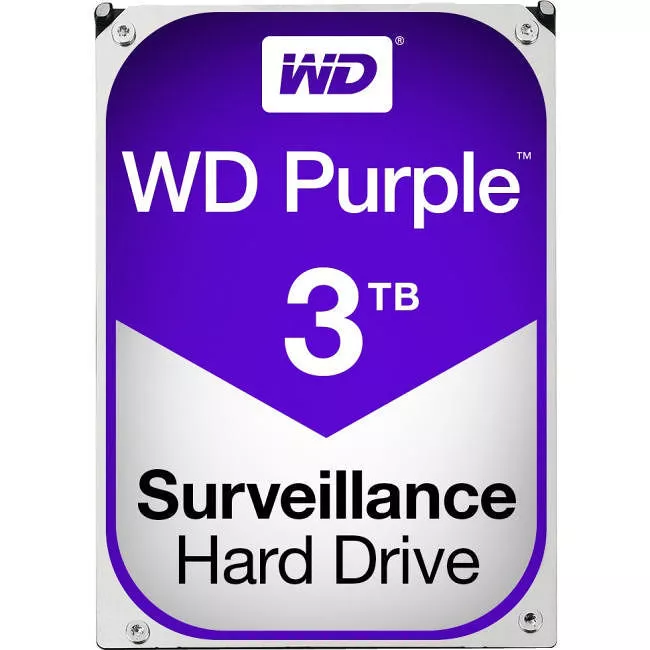 WD WD30PURZ Purple 3 TB 3.5" 5400 RPM SATA 64 MB Cache Surveillance Hard Drive
