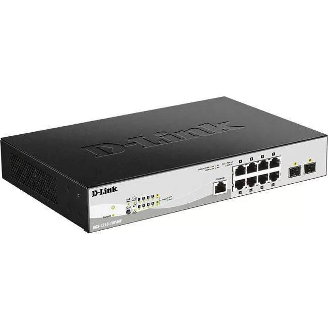 D-Link DGS-1210-10P/ME 8-Port Metro Ethernet Gigabit PoE Switch with 2 Gigabit SFP ports