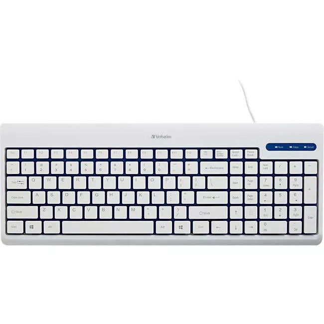 Verbatim 99377 White USB Corded Keyboard
