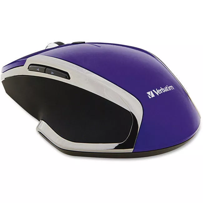 Verbatim 99017 Wireless Notebook 6-Button Deluxe Blue LED Mouse - Purple