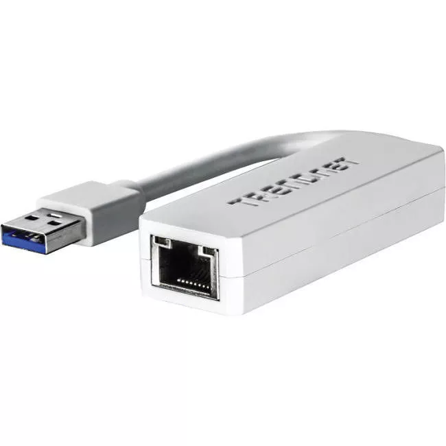 TRENDnet TU3-ETG USB 3.0 To Gigabit Ethernet Adapter, Full Duplex 2Gbps Ethernet Speeds, Up To 1Gbps, USB-A, Windows & Mac Compatibility, USB Powered, Simple Setup, Black,