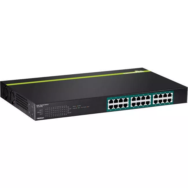 TRENDnet TPE-TG240G 24-Port Gigabit PoE+ Switch, 24 x Gigabit PoE+ Ports, 370W Power Budget, 48Gbps Switch Capacity, RackMount Kit Included, Ethernet Network Switch, Metal, Lifetime Protection, Black,