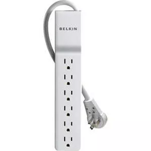 Belkin BE106001-06R SlimLine 6-Outlets Surge Suppressor - 6 ft Cord