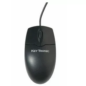 KeyTronic 2MOUSEU2L USB Optical Scroll Wheel USB Black Mouse