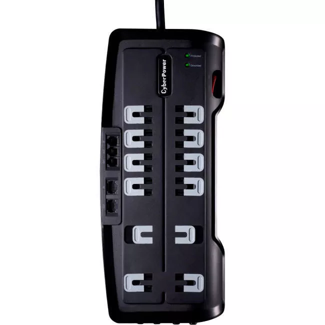 CyberPower CSHT1208TNC2 Home Theater 12-Outlets Surge Suppressor NET, and AV protection