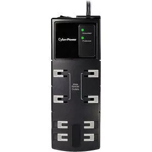 CyberPower CSB808 Essential 8-Outlets Surge Suppressor 8FT Cord