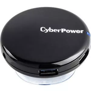 CyberPower CPH430PB 4 Port USB3 Hub 5V 3.6A AC Power Black