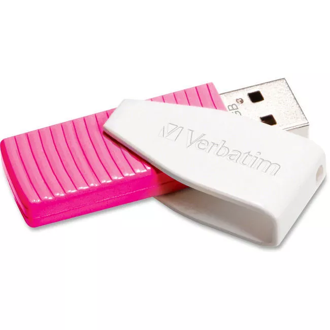 Verbatim 49813 16GB Swivel USB Flash Drive - Hot Pink