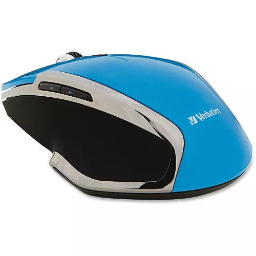 Verbatim 99016 Wireless Notebook 6-Button Deluxe Blue LED Mouse - Blue
