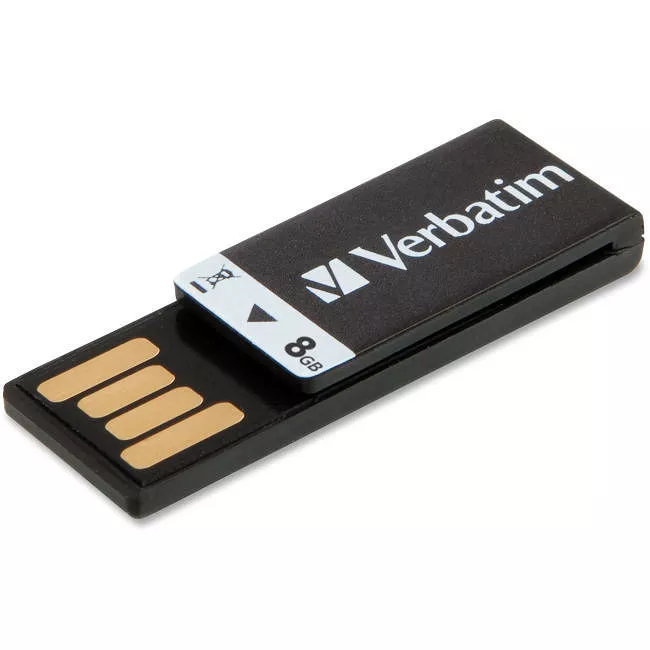 Verbatim 43932 8 GB Clip-It USB Flash Drive - Black