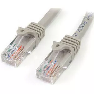 StarTech 45PATCH50GR 50 ft Gray Snagless Cat5e UTP Patch Cable