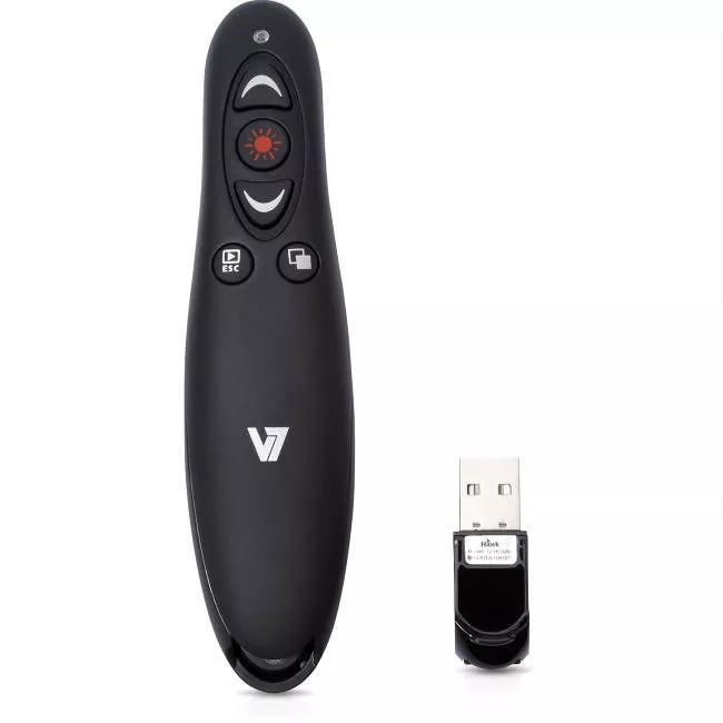 V7 WP1000-24G-19NB Professional Wireless 2.4GHz Presenter with Laser Pointer and microSD Card Reader