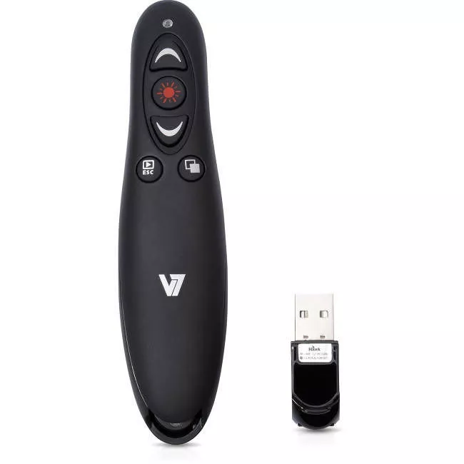 V7 WP1000-24G-19NB Professional Wireless Presenter with Laser Pointer and microSD Card Reader