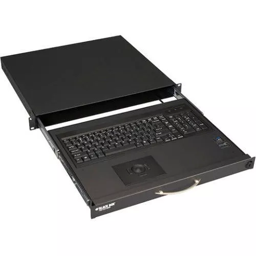 Black Box RM418-R4 Rackmount Keyboard with Trackball, 19"W x 18.3"D