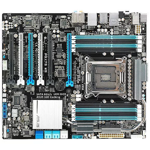 ASUS P9X79 WS Workstation Motherboard - 1x Socket R LGA-2011 - Intel X79 Express - 8x DDR3 - RAID - 6x PCIe x16 - 2x RJ-45 - SSI CEB