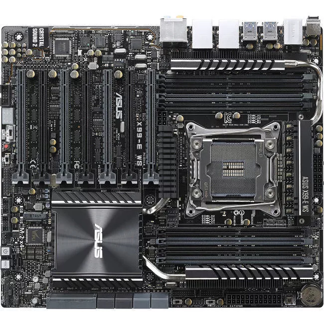 ASUS X99-E WS Workstation Motherboard - 1x Socket LGA 2011-v3 - Intel X99 - 8x DDR4 - RAID - 1x M.2 - 7x PCIe x16 - 2x RJ-45 - SSI CEB