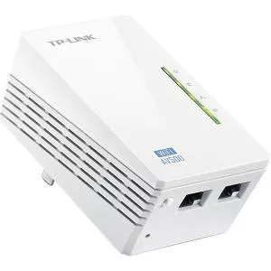 TP-LINK TL-WPA4220 300Mbps Wireless AV500 Powerline Extender, 500Mbps Powerline Datarate, 2 Fast Ethernet ports, HomePlug AV, Plug and Play, WiFi Clone Button, Single Pack