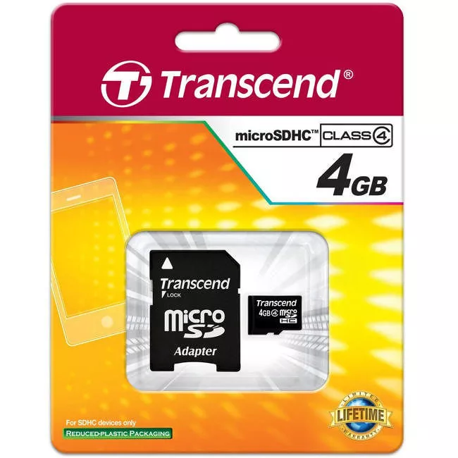 Transcend TS4GUSDHC4 4 GB Class 4 microSDHC