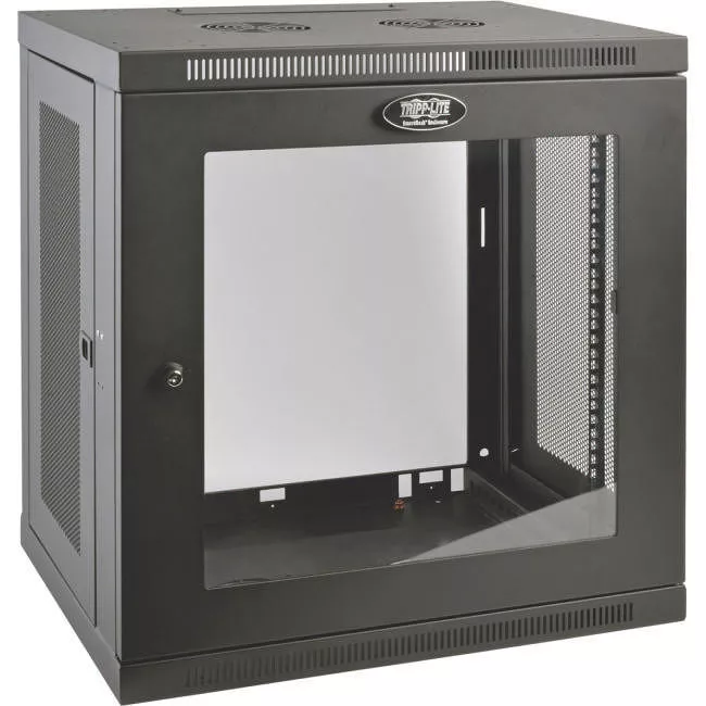 Tripp Lite SRW12UG SmartRack 12U Low-Profile Switch-Depth Wall-Mount Small Rack Enclosure Clear Acrylic Window