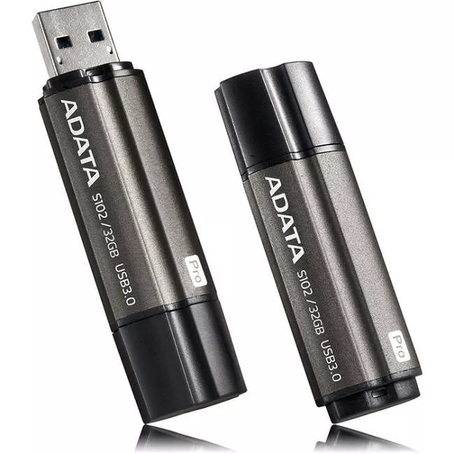 ADATA AS102P-16G-RGY S102 16 GB Pro USB 3.0 Flash Drive - Gray