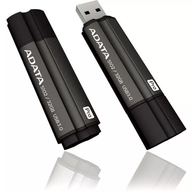 ADATA AS102P-32G-RGY S102 32 GB Superior Pro USB 3.0 Flash Drive - Gray 