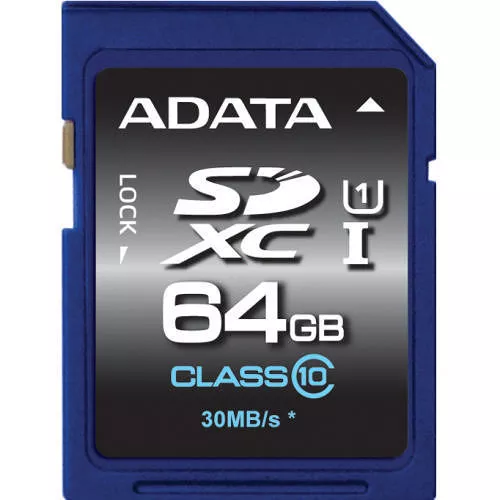 ADATA ASDX64GUICL10-R Premier 64 GB SDXC Memory Card