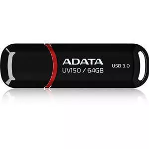 ADATA AUV150-64G-RBK 64 GB UV150 USB 3.0 Flash Drive - Black